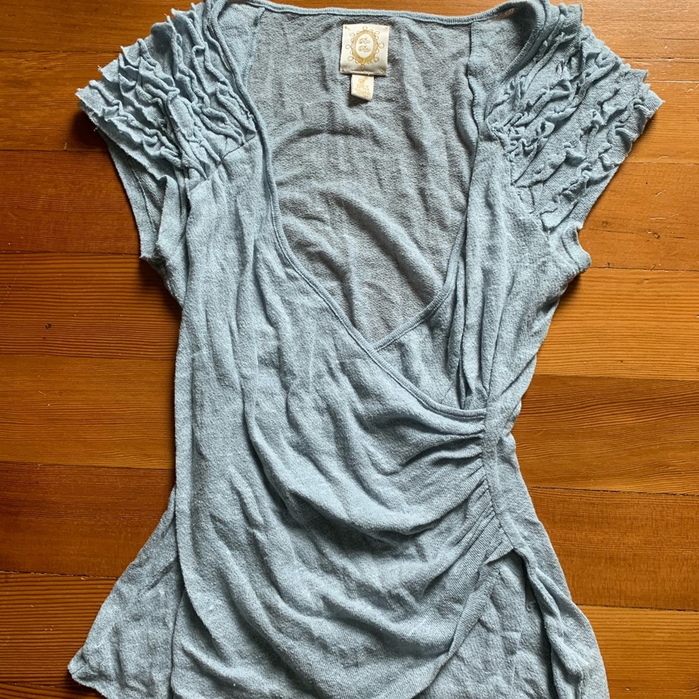 Ric Rac brand top, light blue, XS
